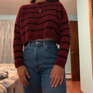 Chenille Striped Sweater